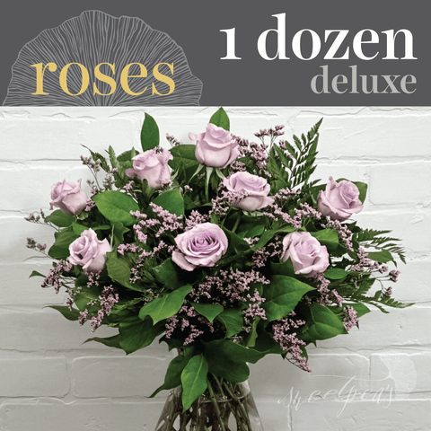 Purple Roses - Dozen (Deluxe)