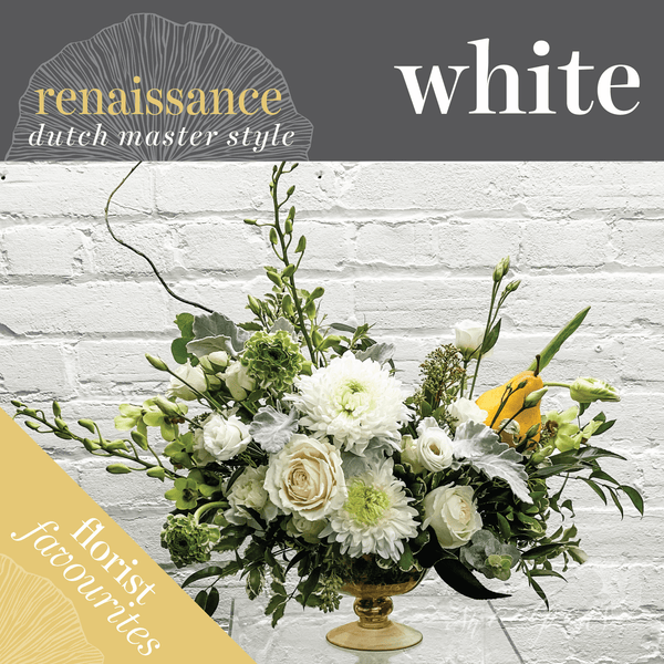 Renaissance, Dutch Master Inspired - Floral Arrangement (White)