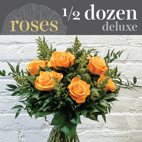 Orange Roses - Half Dozen (Deluxe)