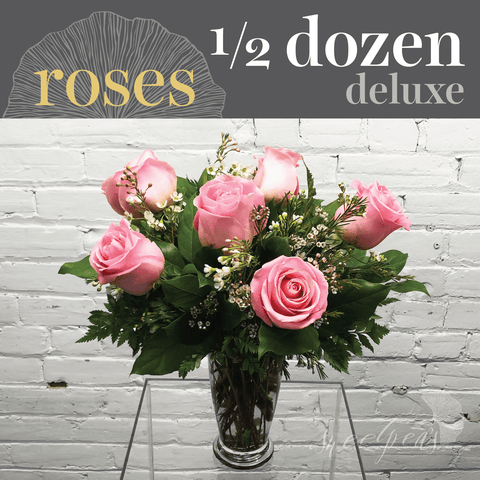 Pink Roses - Half Dozen (Deluxe)
