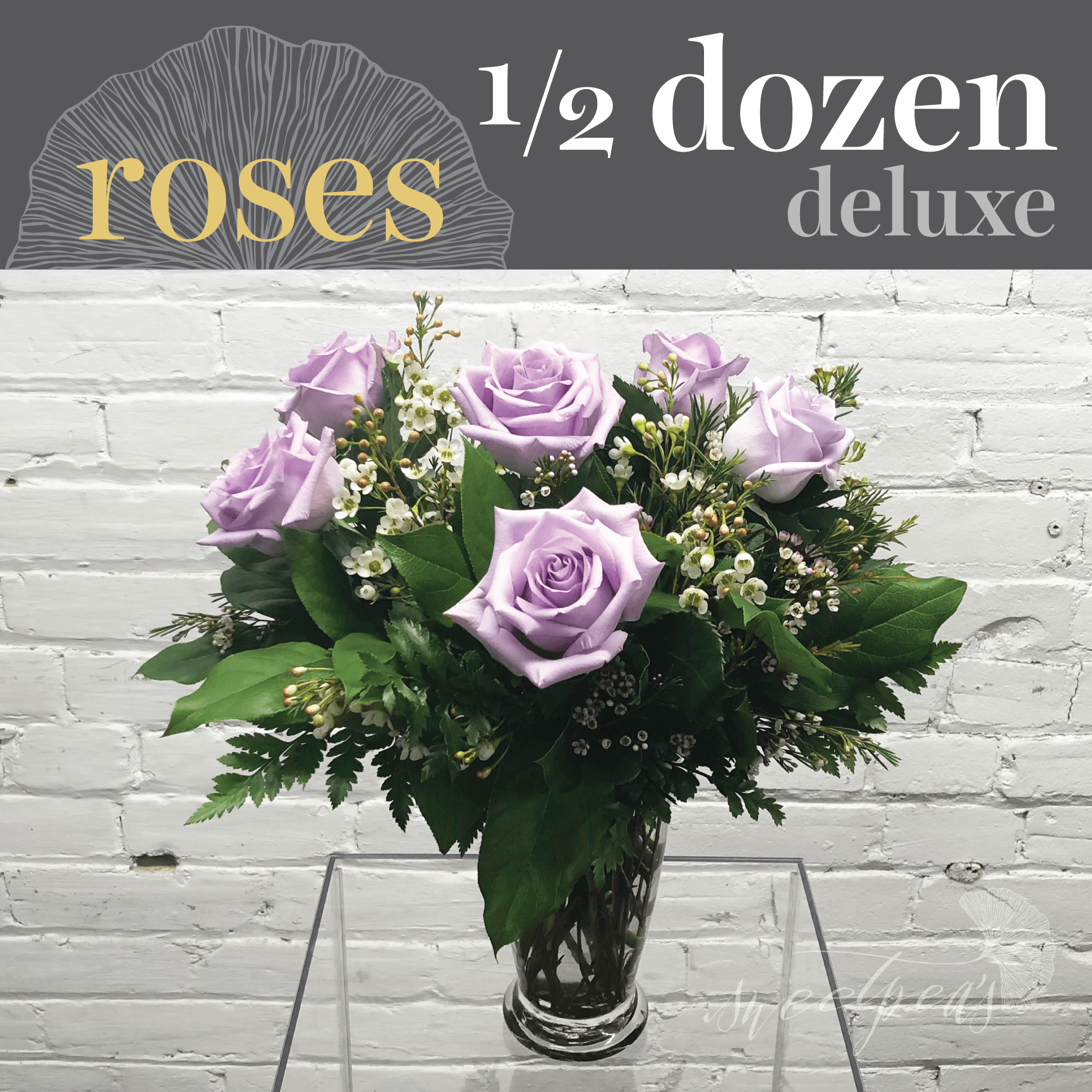 Dozen Violet Roses Toronto Flower Delivery - Half Dozen Purple Roses Bouquet | Sweetpea's