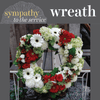 Sympathy - Wreath (Red & White)