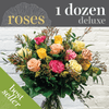 Assorted Roses - Dozen (Deluxe)
