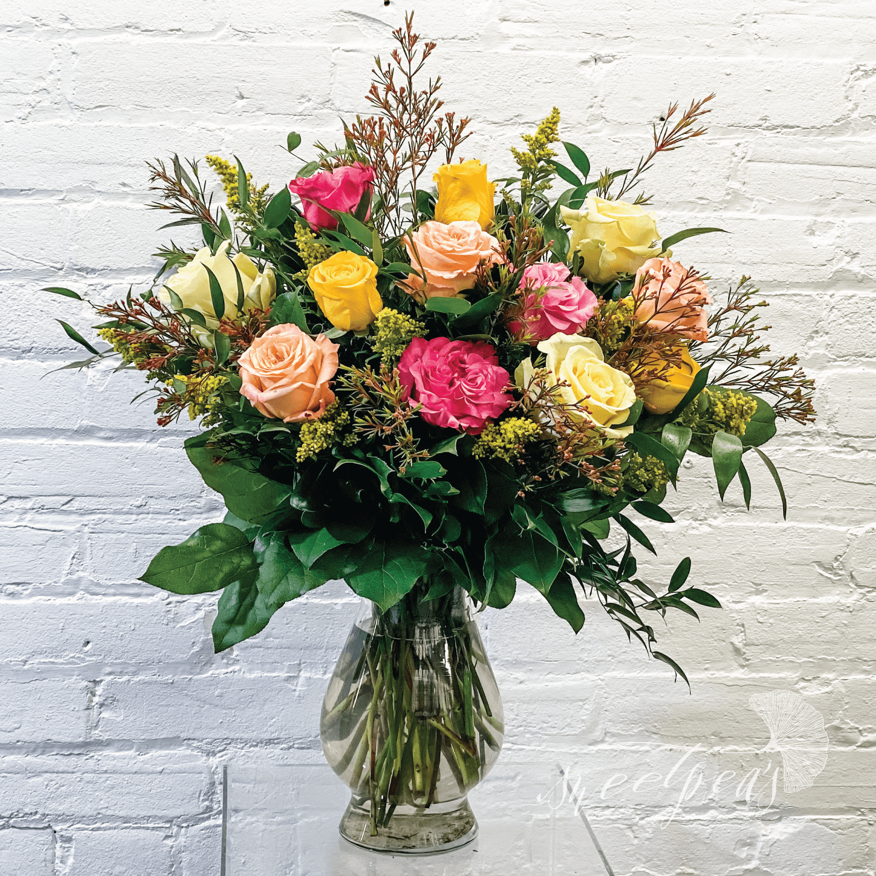 Toronto Flower Delivery - Dozen Assorted Roses Bouquet | Sweetpea's