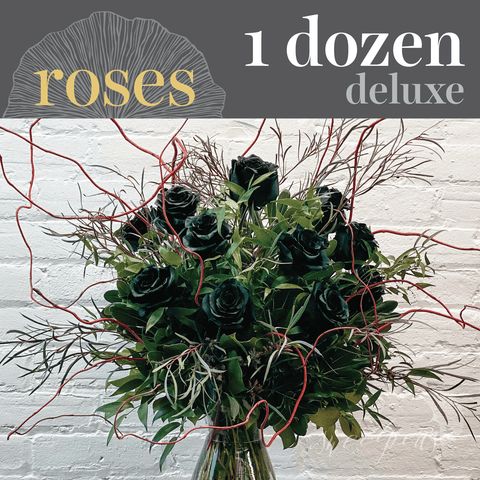 Black Roses - Dozen (Deluxe)