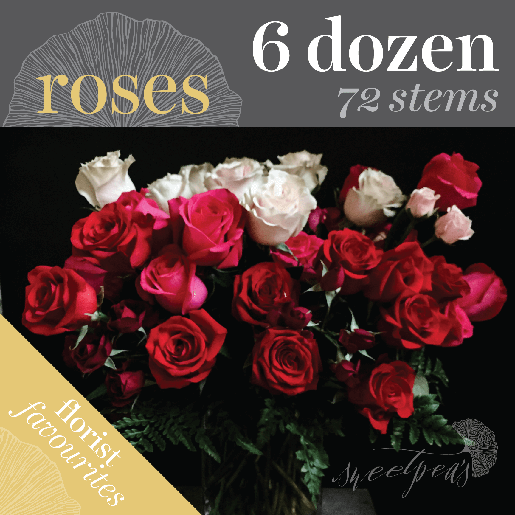 700g Roses Toronto Flower Delivery - 6 Dozen (72 stem) Roses Bouquet | Sweetpea's