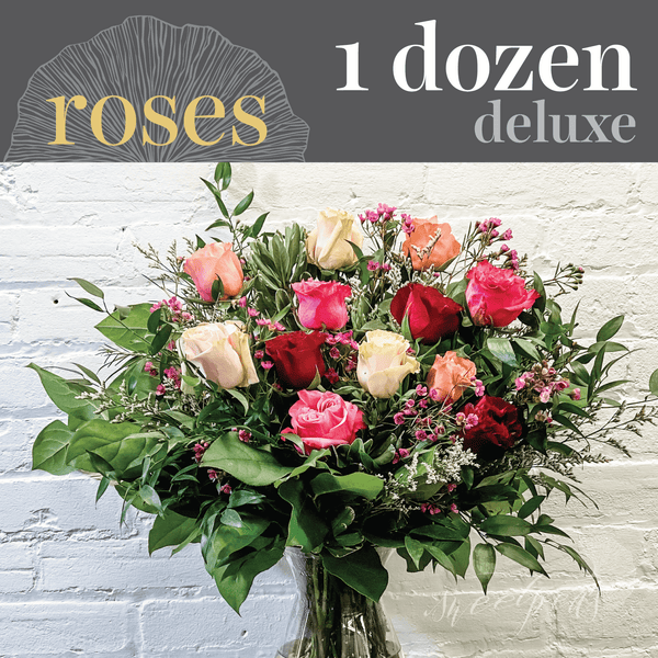 Valentine's Mix Roses - Dozen (Deluxe)