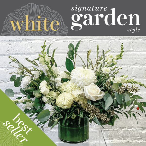 Garden Style, White - Floral Arrangement (Premium)
