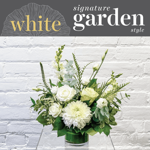 Garden Style, White - Floral Arrangement (Modest)