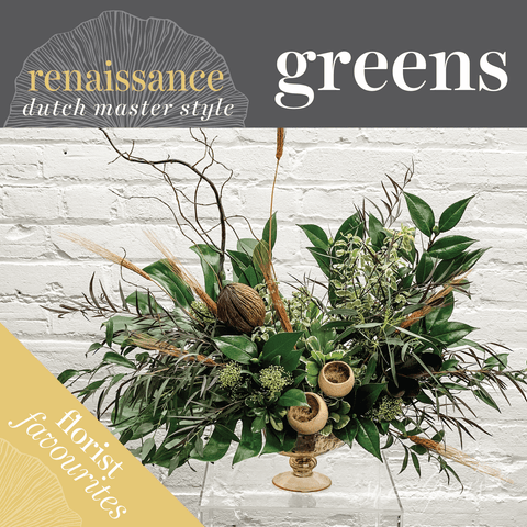 Renaissance, Dutch Master Inspired - Floral Arrangement (Greens)