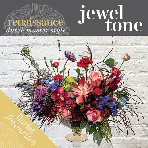 Renaissance, Dutch Master Inspired - Floral Arrangement (Jewel Tone)